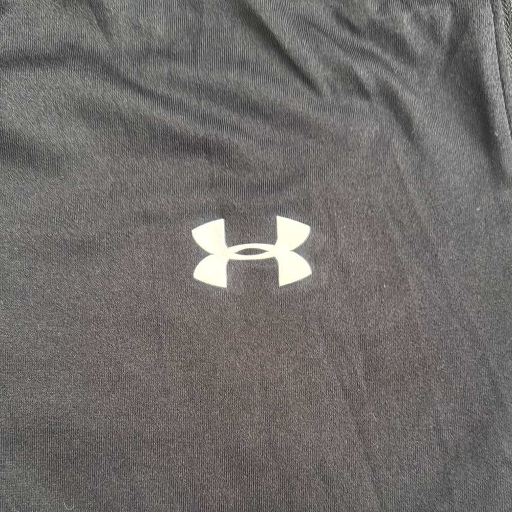 EUC Men’s Under Armour Black/Gray HeatGear Tech 1/4 Zip Pullover Hoodie Size 2XL - Picture 3 of 9